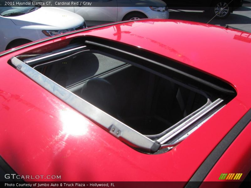 Cardinal Red / Gray 2001 Hyundai Elantra GT