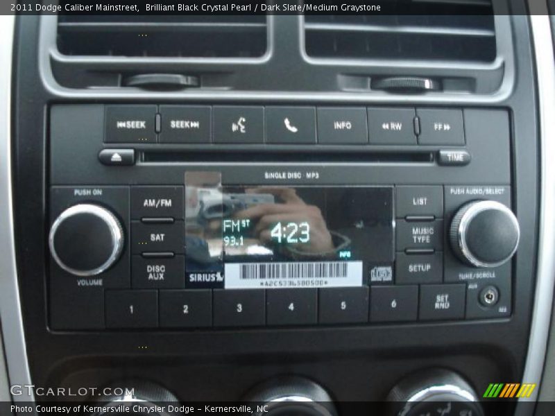 Brilliant Black Crystal Pearl / Dark Slate/Medium Graystone 2011 Dodge Caliber Mainstreet