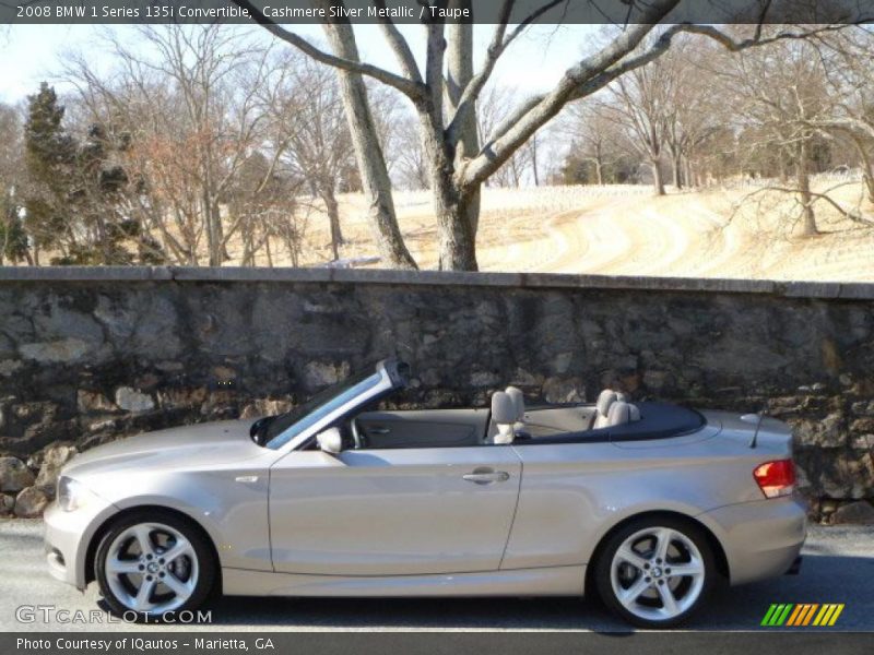 Cashmere Silver Metallic / Taupe 2008 BMW 1 Series 135i Convertible
