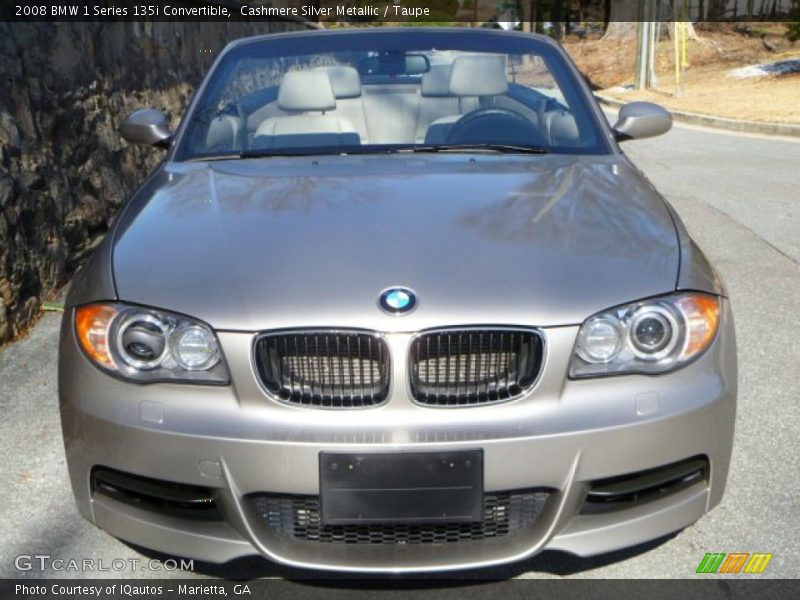 Cashmere Silver Metallic / Taupe 2008 BMW 1 Series 135i Convertible