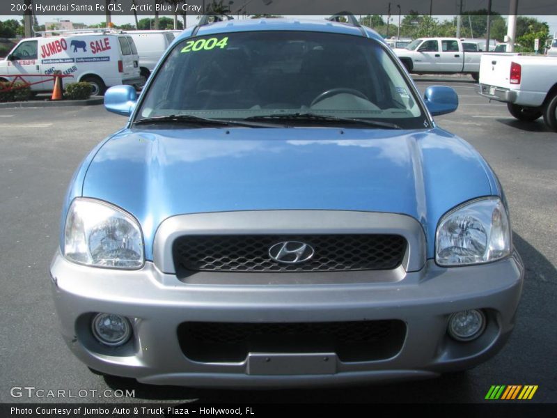 Arctic Blue / Gray 2004 Hyundai Santa Fe GLS