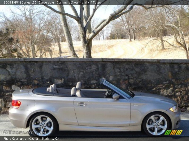 Cashmere Silver Metallic / Taupe 2008 BMW 1 Series 135i Convertible