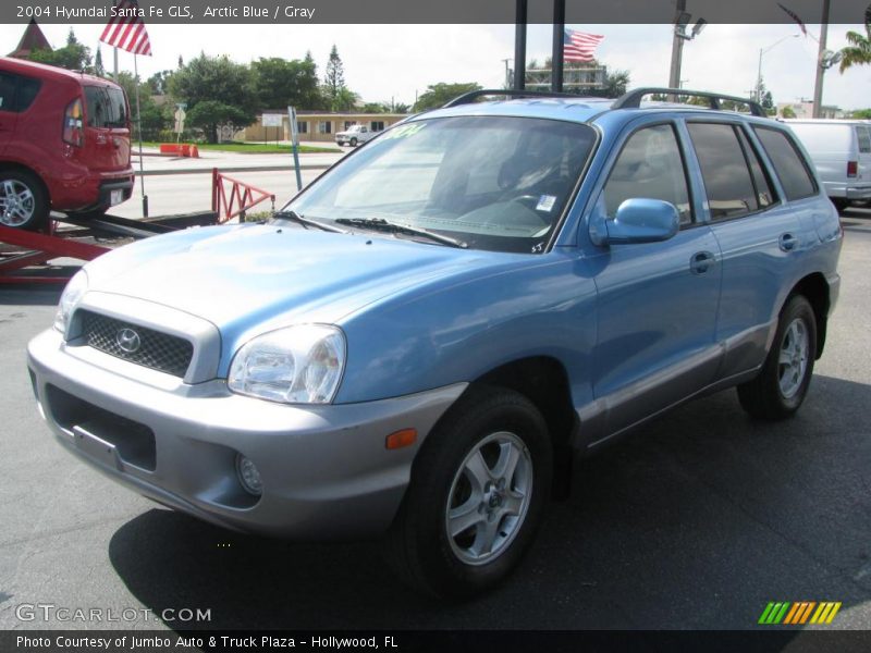 Arctic Blue / Gray 2004 Hyundai Santa Fe GLS