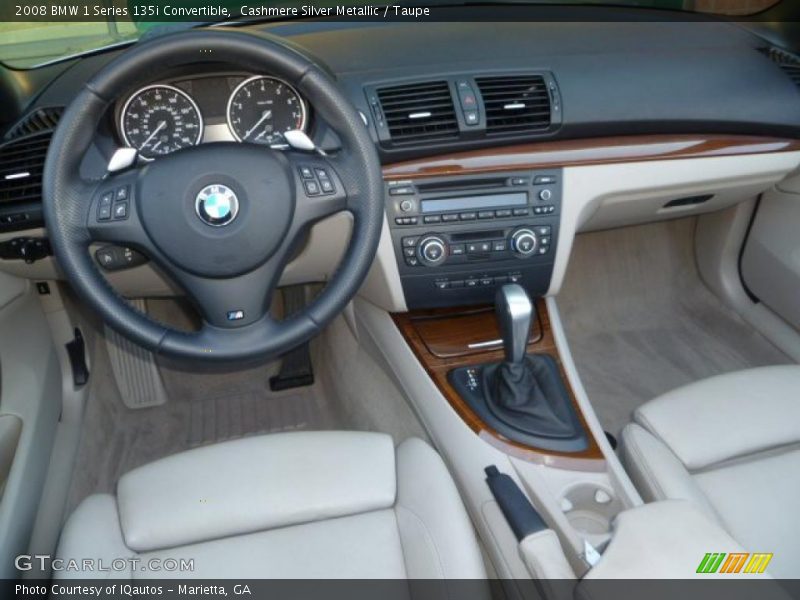 Cashmere Silver Metallic / Taupe 2008 BMW 1 Series 135i Convertible