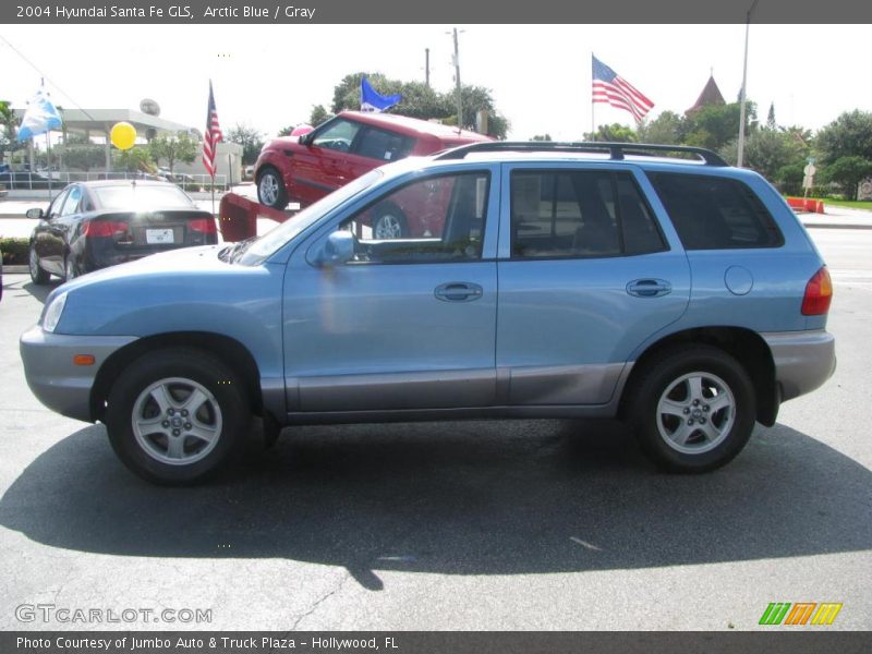 Arctic Blue / Gray 2004 Hyundai Santa Fe GLS