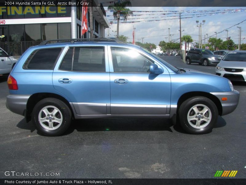Arctic Blue / Gray 2004 Hyundai Santa Fe GLS