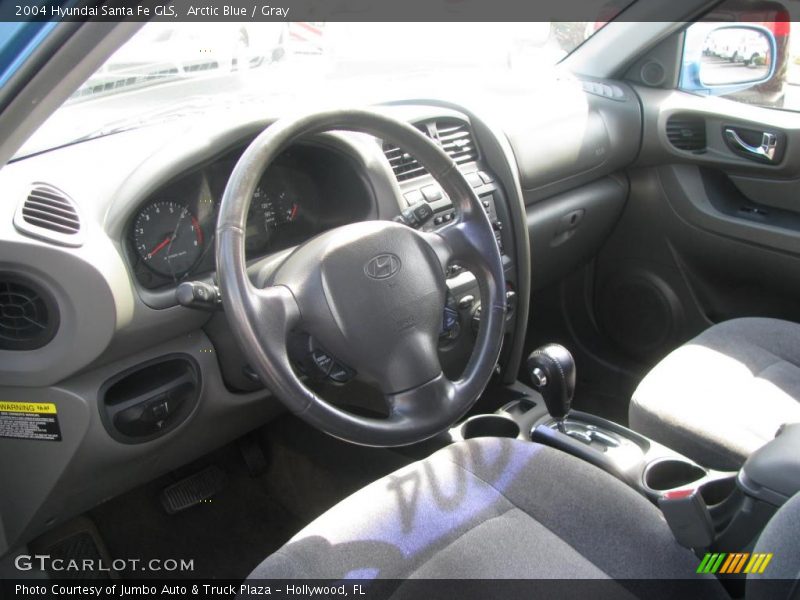 Arctic Blue / Gray 2004 Hyundai Santa Fe GLS