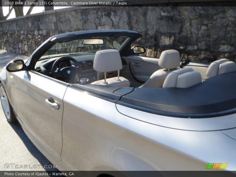 Cashmere Silver Metallic / Taupe 2008 BMW 1 Series 135i Convertible