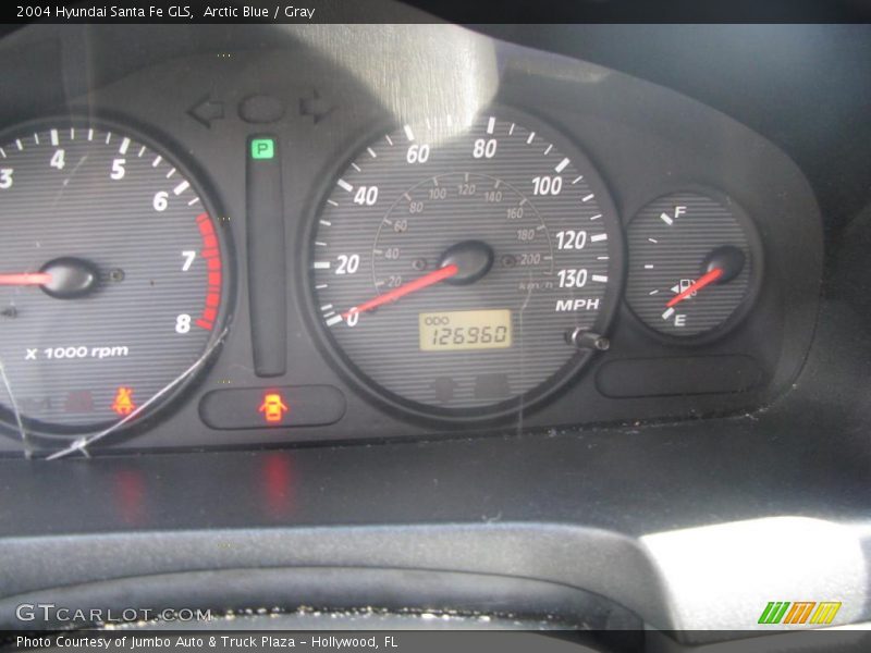 Arctic Blue / Gray 2004 Hyundai Santa Fe GLS