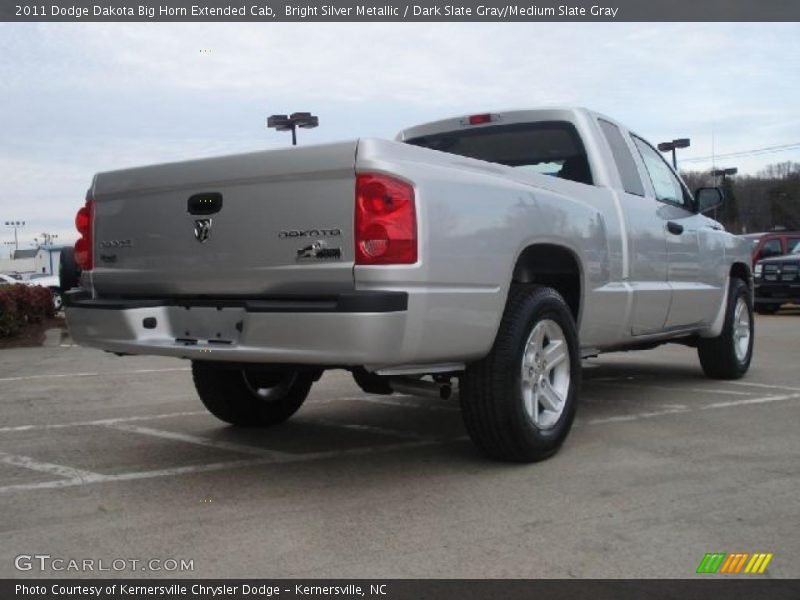 Bright Silver Metallic / Dark Slate Gray/Medium Slate Gray 2011 Dodge Dakota Big Horn Extended Cab