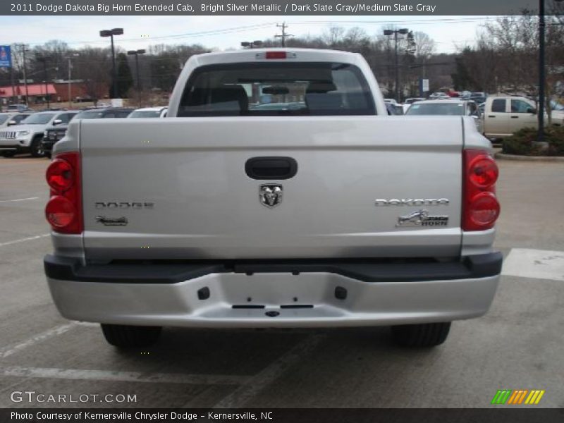 Bright Silver Metallic / Dark Slate Gray/Medium Slate Gray 2011 Dodge Dakota Big Horn Extended Cab