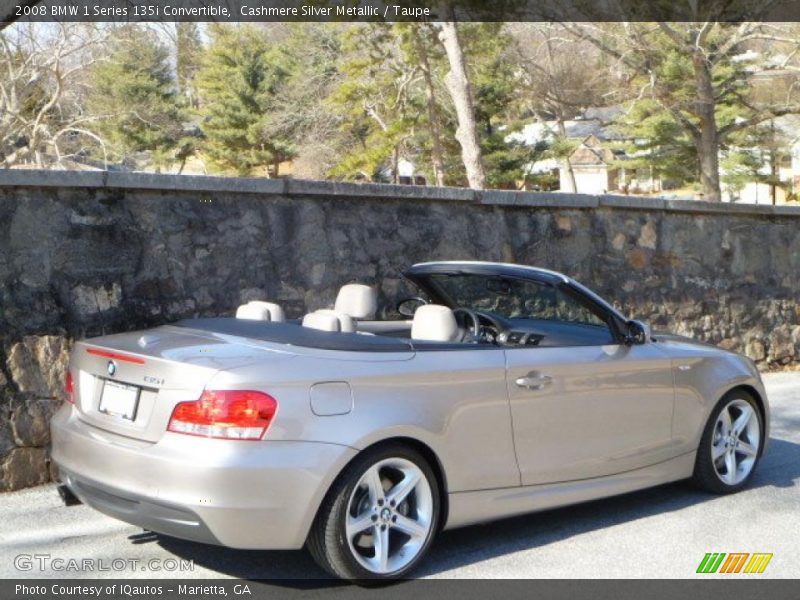 Cashmere Silver Metallic / Taupe 2008 BMW 1 Series 135i Convertible