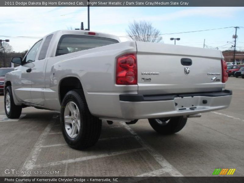 Bright Silver Metallic / Dark Slate Gray/Medium Slate Gray 2011 Dodge Dakota Big Horn Extended Cab