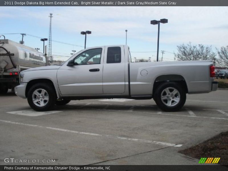 Bright Silver Metallic / Dark Slate Gray/Medium Slate Gray 2011 Dodge Dakota Big Horn Extended Cab