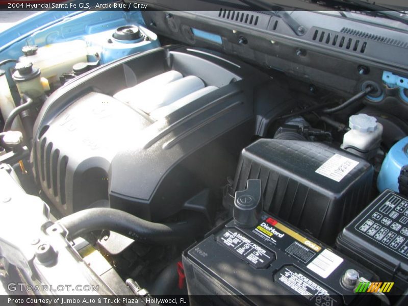 Arctic Blue / Gray 2004 Hyundai Santa Fe GLS