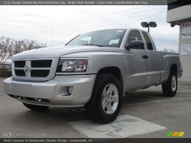 Bright Silver Metallic / Dark Slate Gray/Medium Slate Gray 2011 Dodge Dakota Big Horn Extended Cab