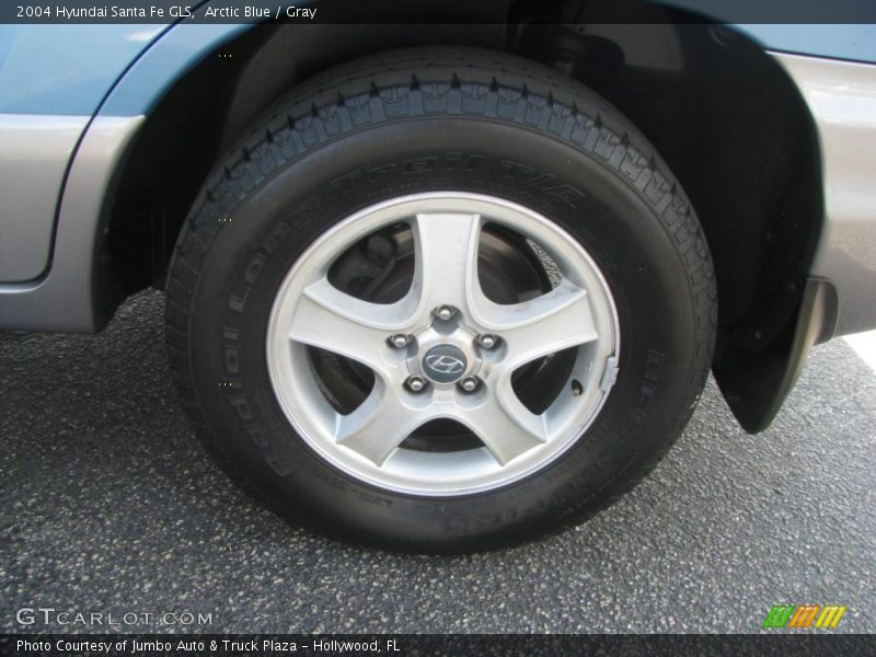 Arctic Blue / Gray 2004 Hyundai Santa Fe GLS