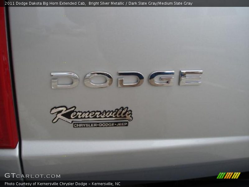Bright Silver Metallic / Dark Slate Gray/Medium Slate Gray 2011 Dodge Dakota Big Horn Extended Cab