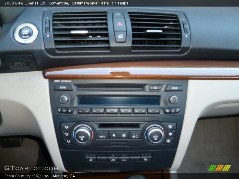Cashmere Silver Metallic / Taupe 2008 BMW 1 Series 135i Convertible
