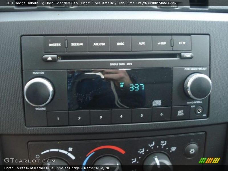 Bright Silver Metallic / Dark Slate Gray/Medium Slate Gray 2011 Dodge Dakota Big Horn Extended Cab