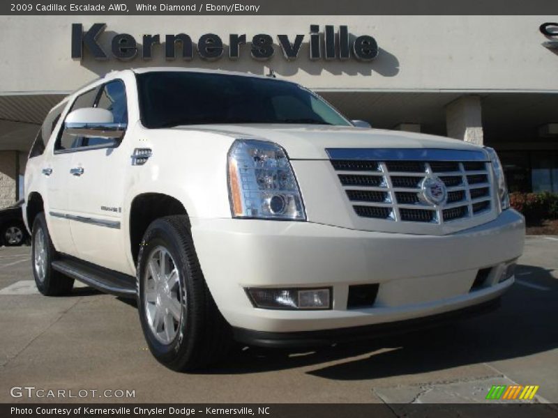 White Diamond / Ebony/Ebony 2009 Cadillac Escalade AWD