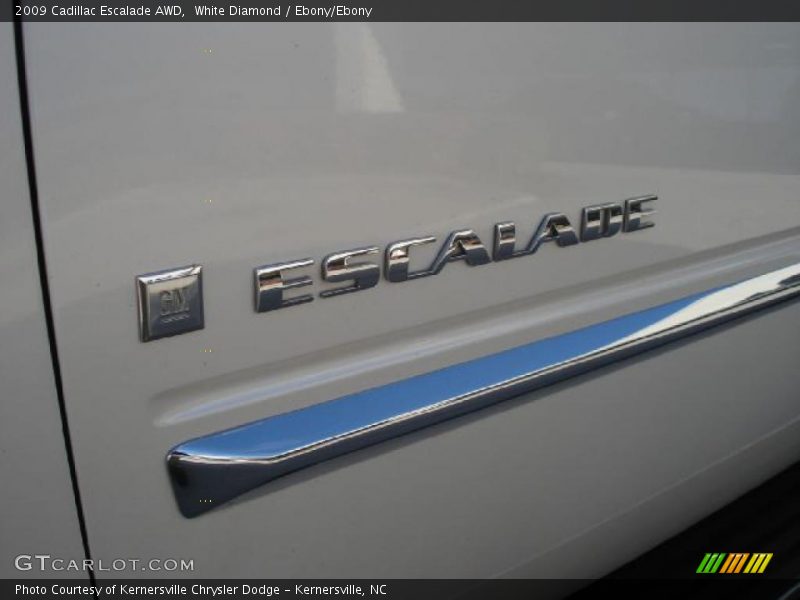 White Diamond / Ebony/Ebony 2009 Cadillac Escalade AWD