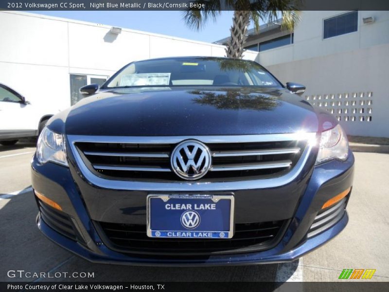 Night Blue Metallic / Black/Cornsilk Beige 2012 Volkswagen CC Sport