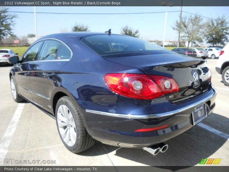 Night Blue Metallic / Black/Cornsilk Beige 2012 Volkswagen CC Sport