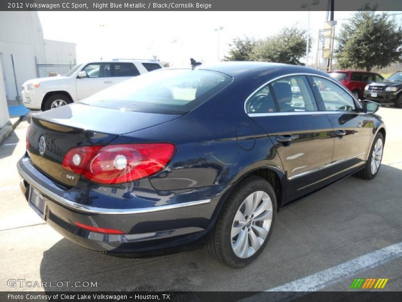 Night Blue Metallic / Black/Cornsilk Beige 2012 Volkswagen CC Sport