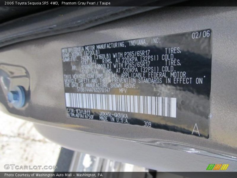Phantom Gray Pearl / Taupe 2006 Toyota Sequoia SR5 4WD