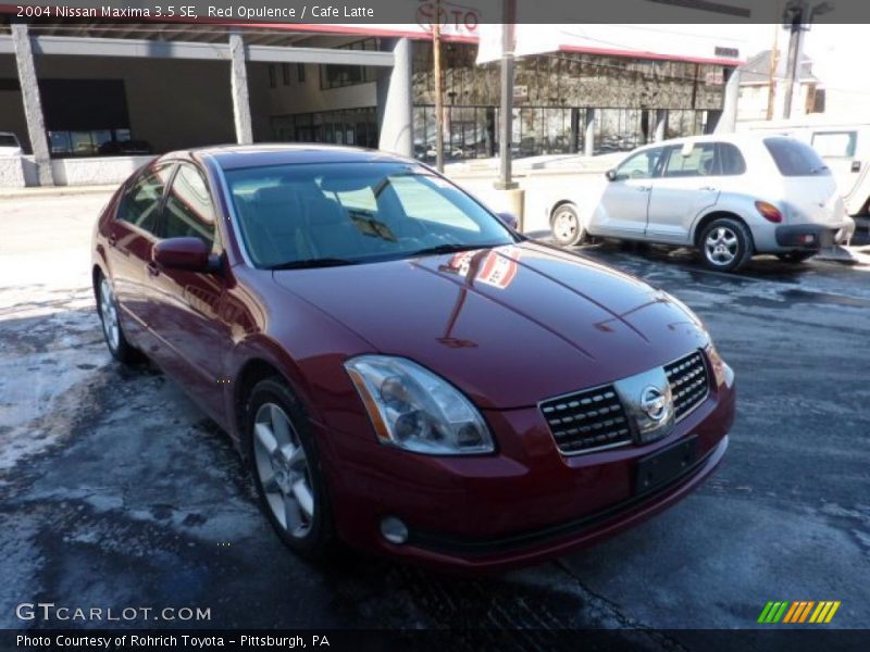 Red Opulence / Cafe Latte 2004 Nissan Maxima 3.5 SE