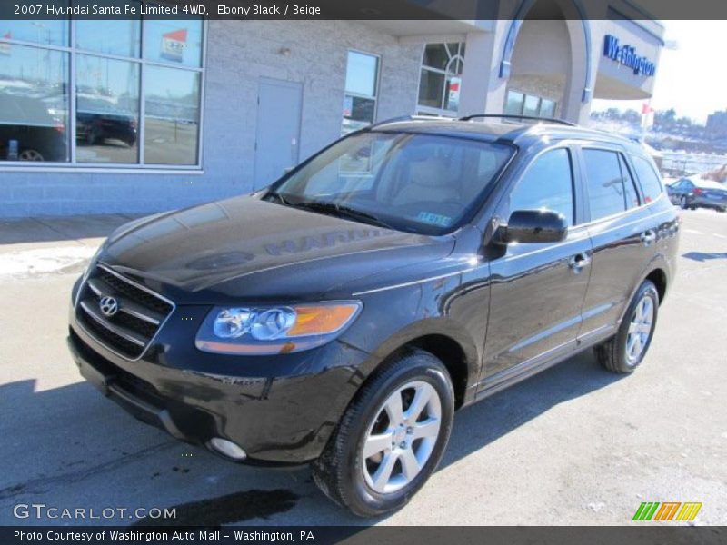 Ebony Black / Beige 2007 Hyundai Santa Fe Limited 4WD