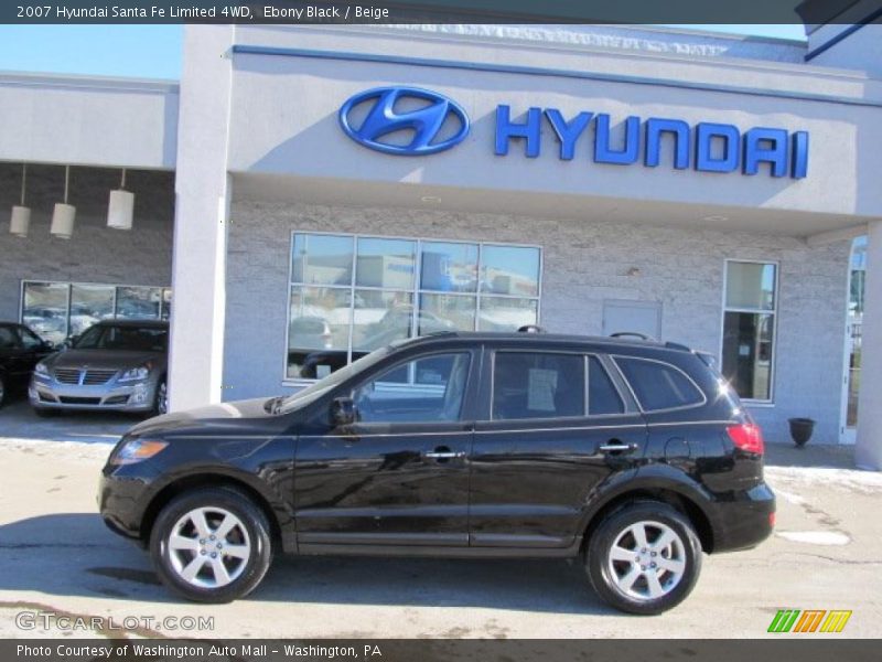 Ebony Black / Beige 2007 Hyundai Santa Fe Limited 4WD