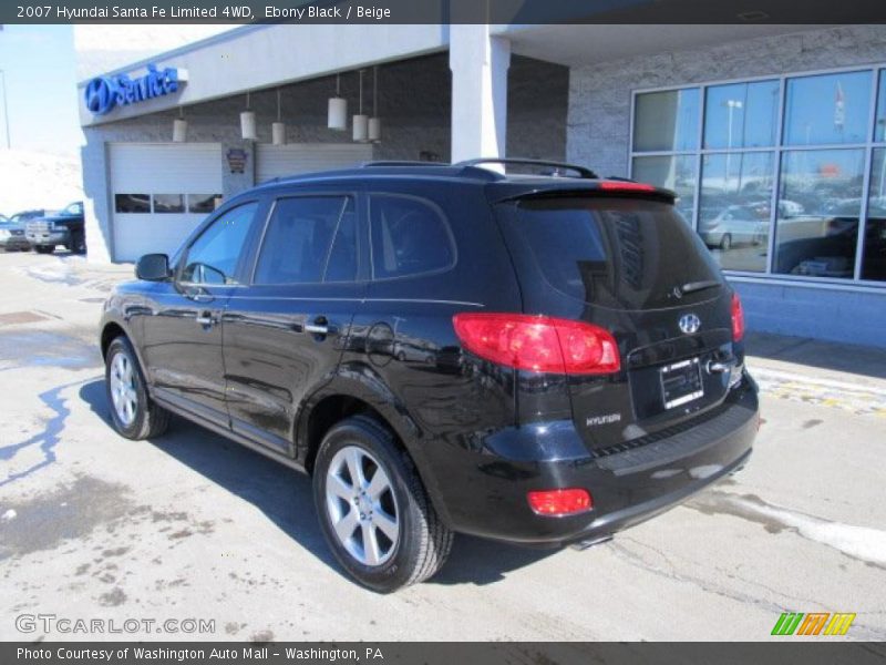 Ebony Black / Beige 2007 Hyundai Santa Fe Limited 4WD