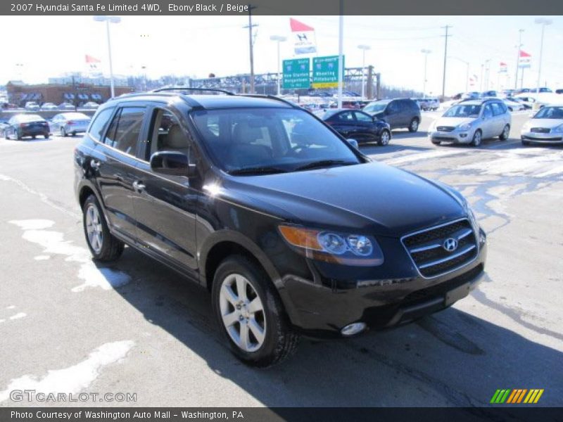 Ebony Black / Beige 2007 Hyundai Santa Fe Limited 4WD