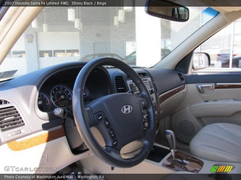 Ebony Black / Beige 2007 Hyundai Santa Fe Limited 4WD