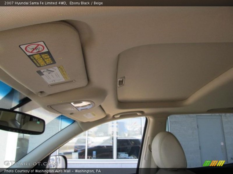 Ebony Black / Beige 2007 Hyundai Santa Fe Limited 4WD
