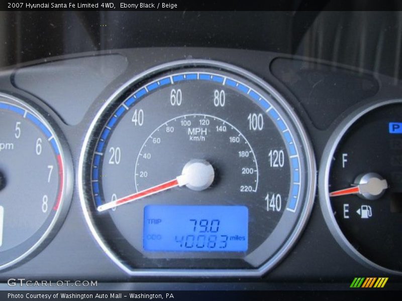 Ebony Black / Beige 2007 Hyundai Santa Fe Limited 4WD