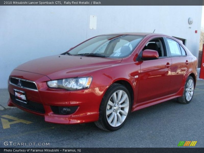 Rally Red Metallic / Black 2010 Mitsubishi Lancer Sportback GTS
