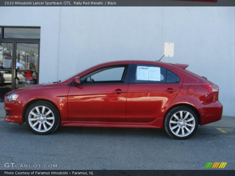 Rally Red Metallic / Black 2010 Mitsubishi Lancer Sportback GTS