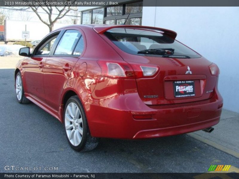 Rally Red Metallic / Black 2010 Mitsubishi Lancer Sportback GTS