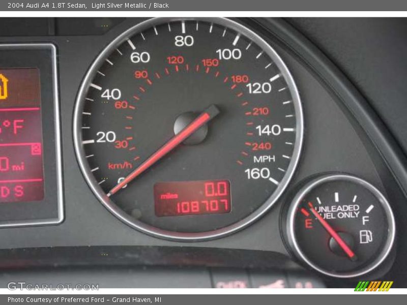 Light Silver Metallic / Black 2004 Audi A4 1.8T Sedan