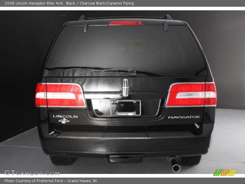 Black / Charcoal Black/Caramel Piping 2008 Lincoln Navigator Elite 4x4