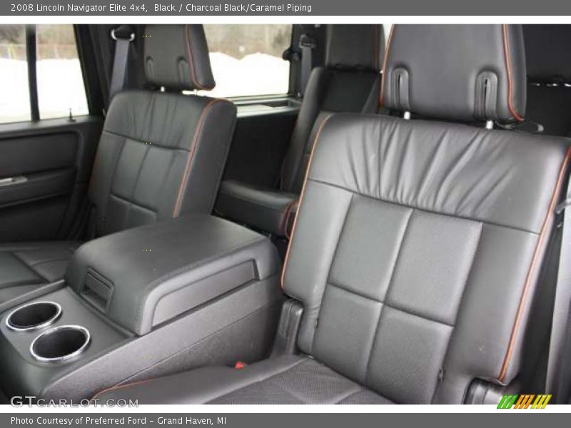 Black / Charcoal Black/Caramel Piping 2008 Lincoln Navigator Elite 4x4