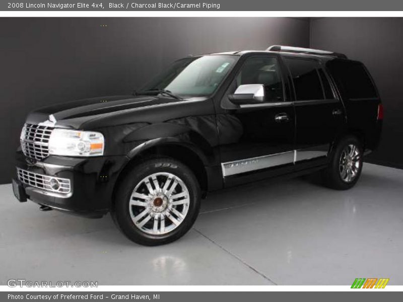 Black / Charcoal Black/Caramel Piping 2008 Lincoln Navigator Elite 4x4