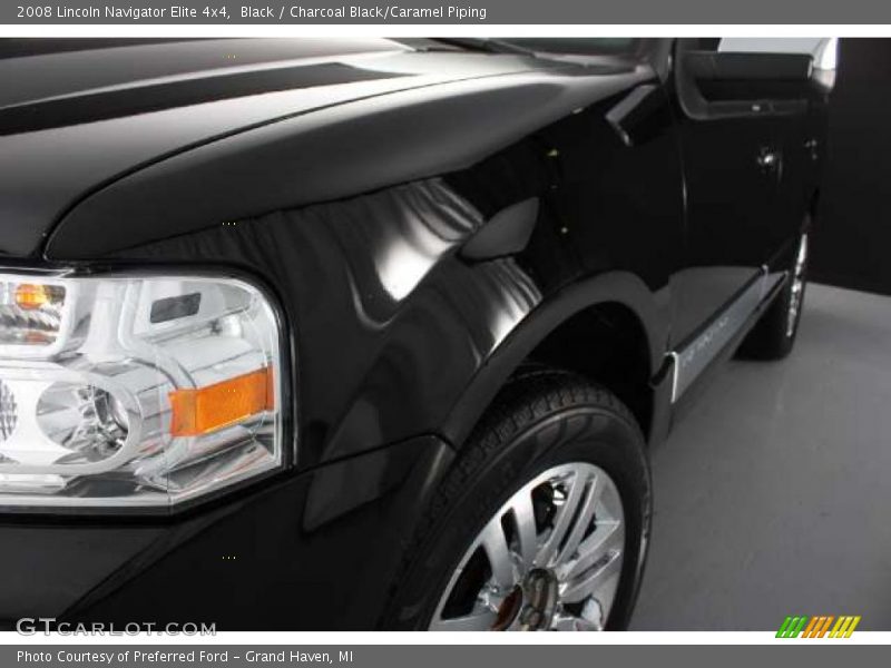 Black / Charcoal Black/Caramel Piping 2008 Lincoln Navigator Elite 4x4