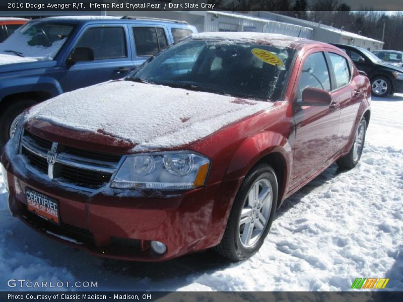 Inferno Red Crystal Pearl / Dark Slate Gray 2010 Dodge Avenger R/T