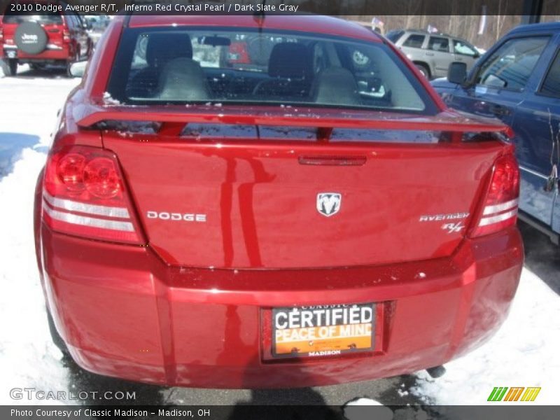 Inferno Red Crystal Pearl / Dark Slate Gray 2010 Dodge Avenger R/T