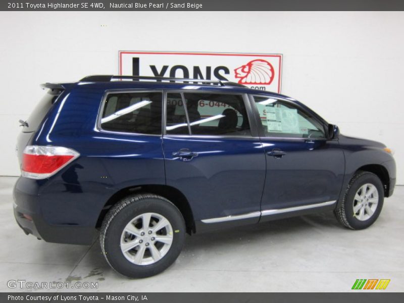 Nautical Blue Pearl / Sand Beige 2011 Toyota Highlander SE 4WD