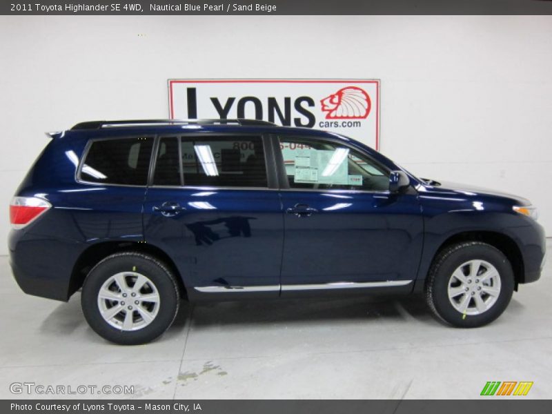 Nautical Blue Pearl / Sand Beige 2011 Toyota Highlander SE 4WD